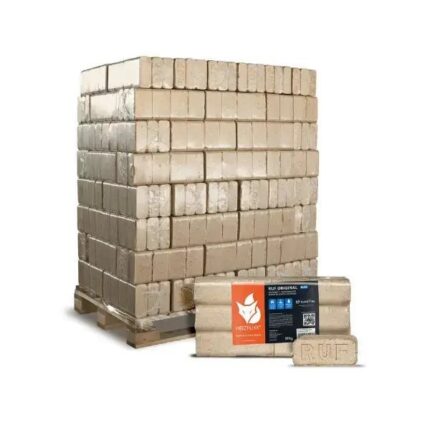 Heizfuxx RUF Original Blue Holzbriketts Hartholz – Heizwert ≥4,8 kWh/kg, geringe Restfeuchte, Premium RUF-Briketts