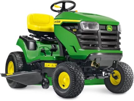 John Deere X107 Rasentraktor, 107 cm Schnittbreite, 17,5 PS Benzinmotor, Hydrostat, Seitenauswurf