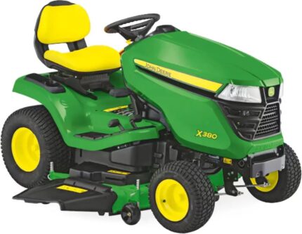 John Deere X380 Rasentraktor ohne Mähwerk, 19,1 PS Kawasaki V-Twin Motor, Hydrostat