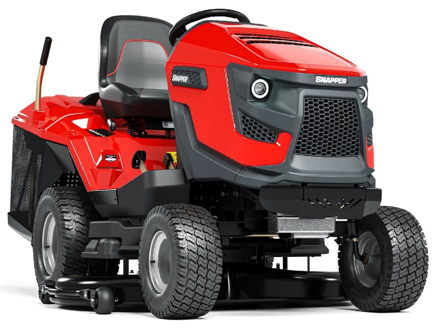 Snapper_RPX_122_20260115_9fe9fe3f-c469-4cb8-aac3-45fbe6ee36f8.jpg Benzin Rasentraktor 122 cm – 27 PS Briggs & Stratton V-Twin, 380 L Fangkorb, Hydrostat, Mulchkit inkl. – Bild 1